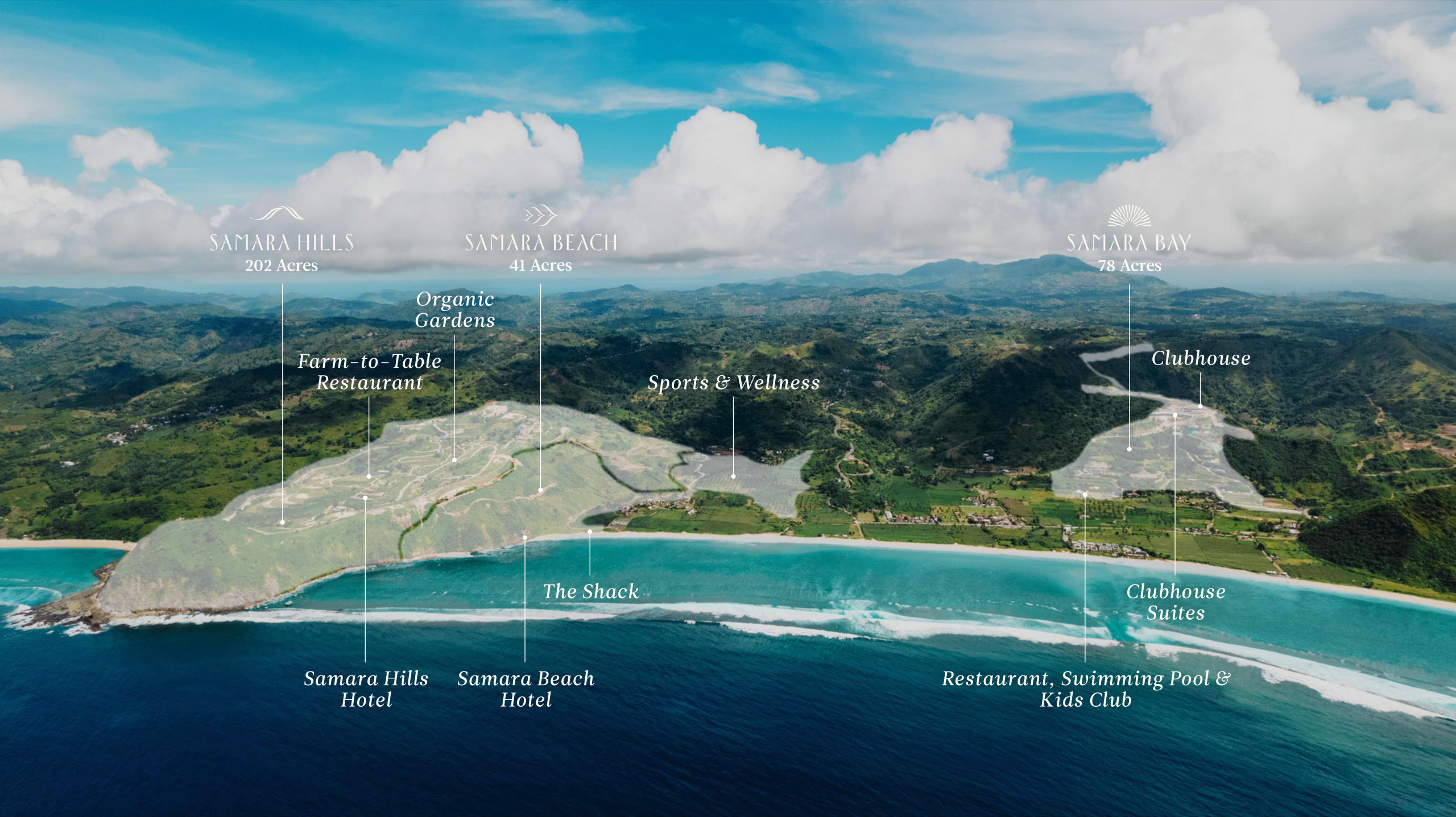 Samara Lombok Labelled Aerial