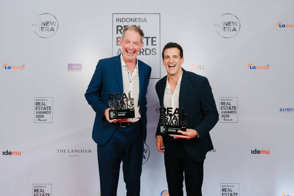 Samara Lombok founders Tom Wheeler and Erik Barreto at the Indonesia Real Estate Awards 2026