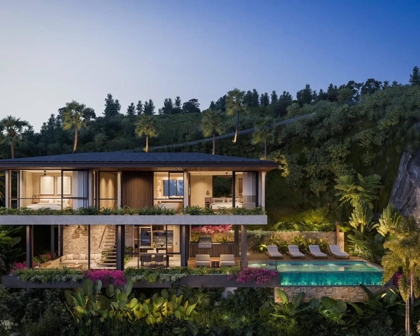 Frangipani Villa Type A - exterior night_11zon